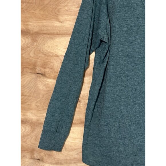 Torrid Girlfriend Signature Jersey V-neck Long Sleeve Tee Plus Size 1X Green - Picture 3 of 6